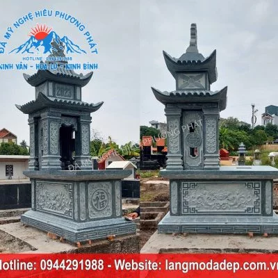 Mẫu mộ đá Hai mái mã số HM02