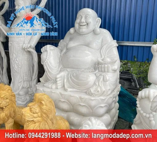 Mẫu tượng thờ di lặc đá trắng - Mẫu tượng thờ đá 01