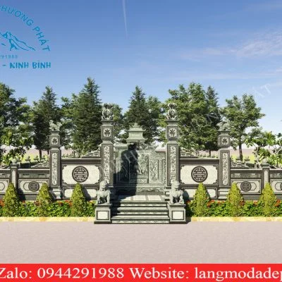 Bản Thiết Kế 3D Mẫu Lăng Mộ mã số 3D09