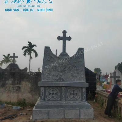 Mẫu mộ đá công giáo mã số CG25
