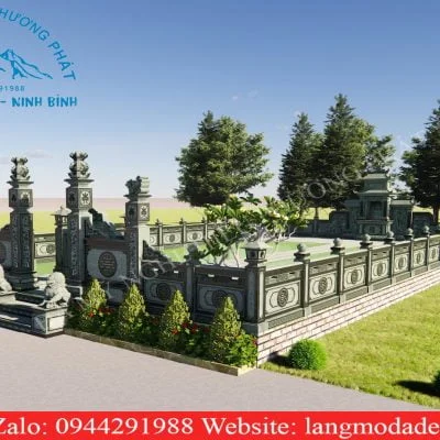 Bản Thiết Kế 3D Mẫu Lăng Mộ mã số 3D09