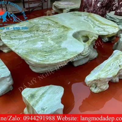 Bàn ghế đá tự nhiên mã số 02