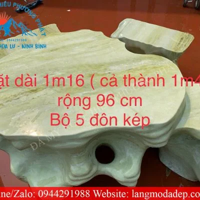 Bàn ghế đá tự nhiên mã số 02