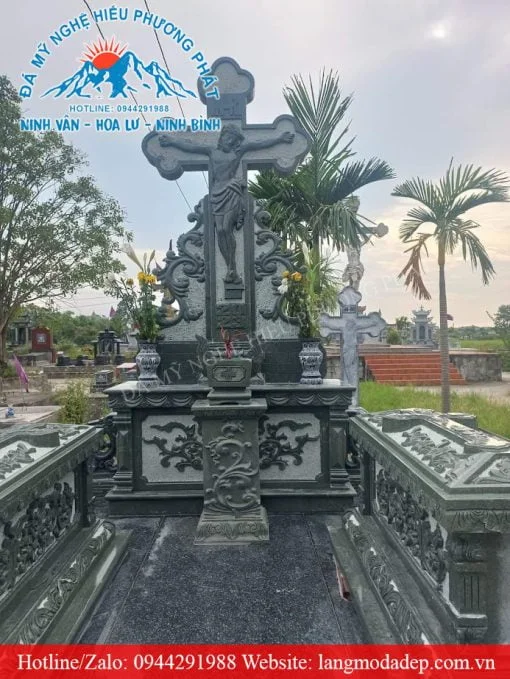 Mẫu mộ đá công giáo mã số CG18
