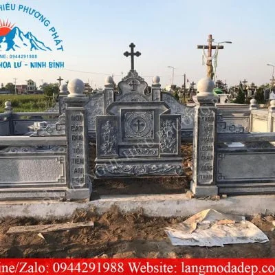 Mẫu mộ đá công giáo mã số CG16