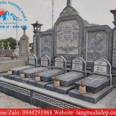 Mẫu mộ đá công giáo mã số CG02