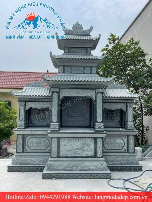 Lăng thờ cánh đá xanh đen